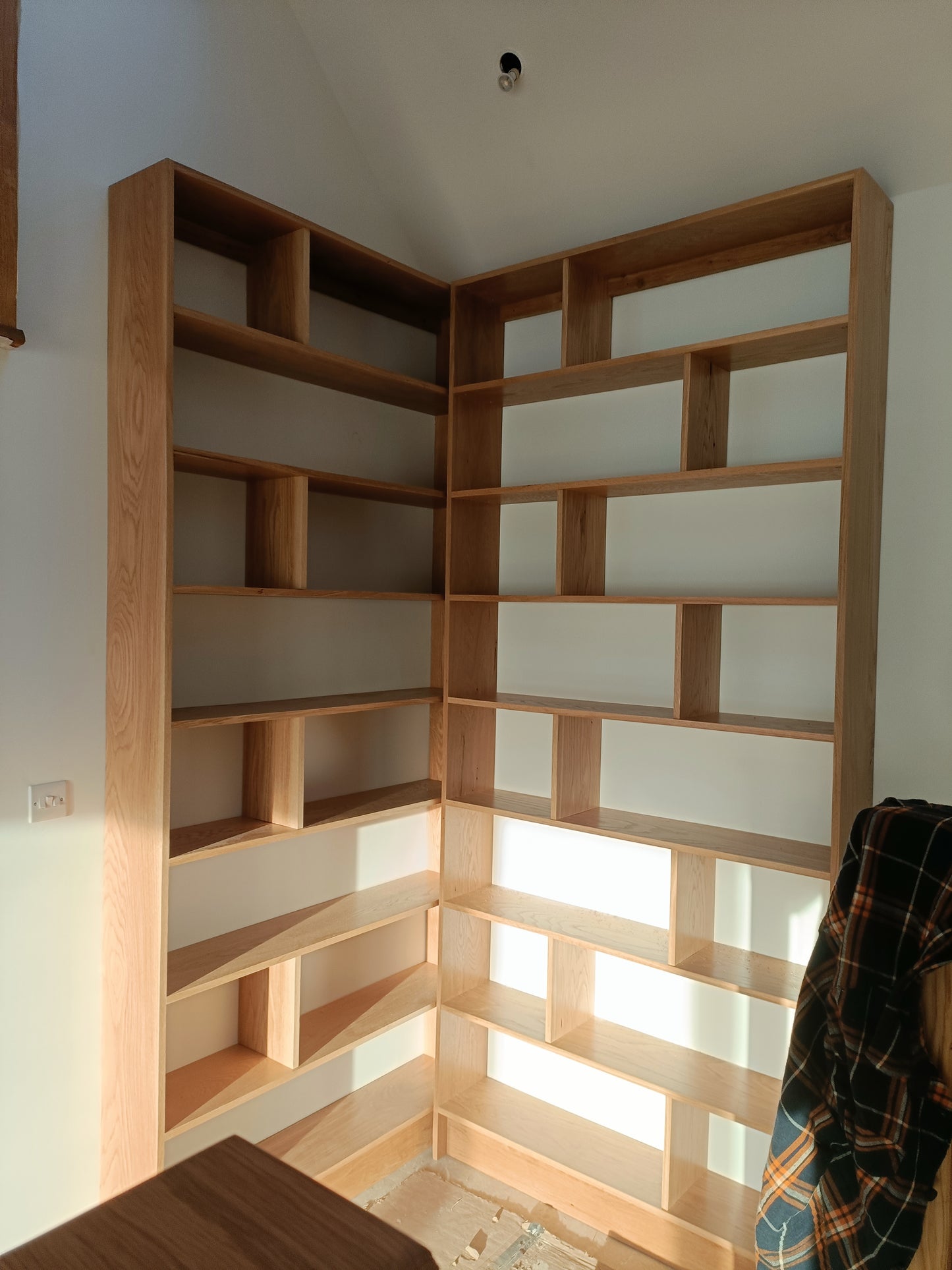 Birch Plywood Bookcase Bookshelf Customised Size to Order Handmade in the UK