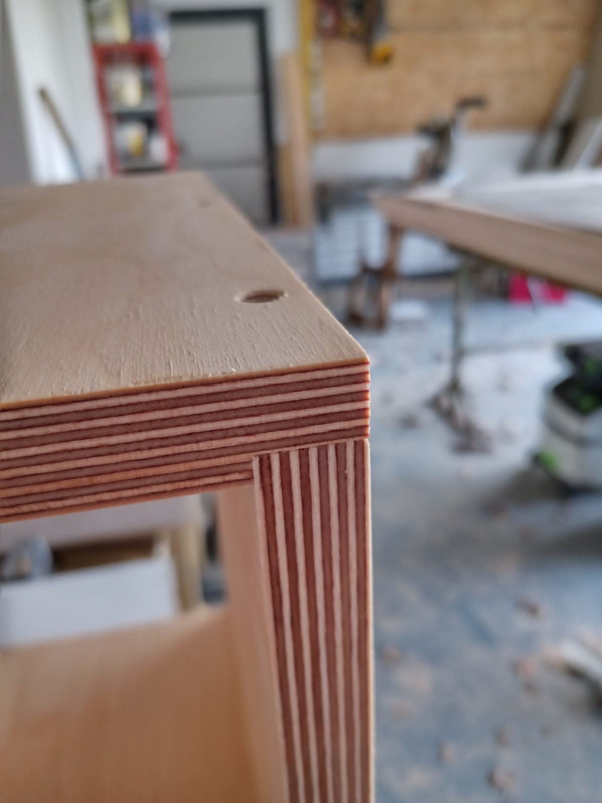 Vinyl Record Player Stand Birch Plywood Handmade in the UK