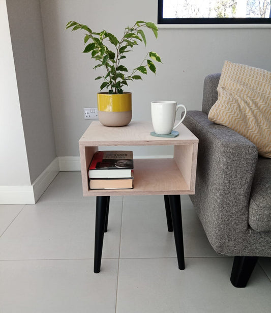 Bedside Console Side Table Birch Plywood Handmade in the UK