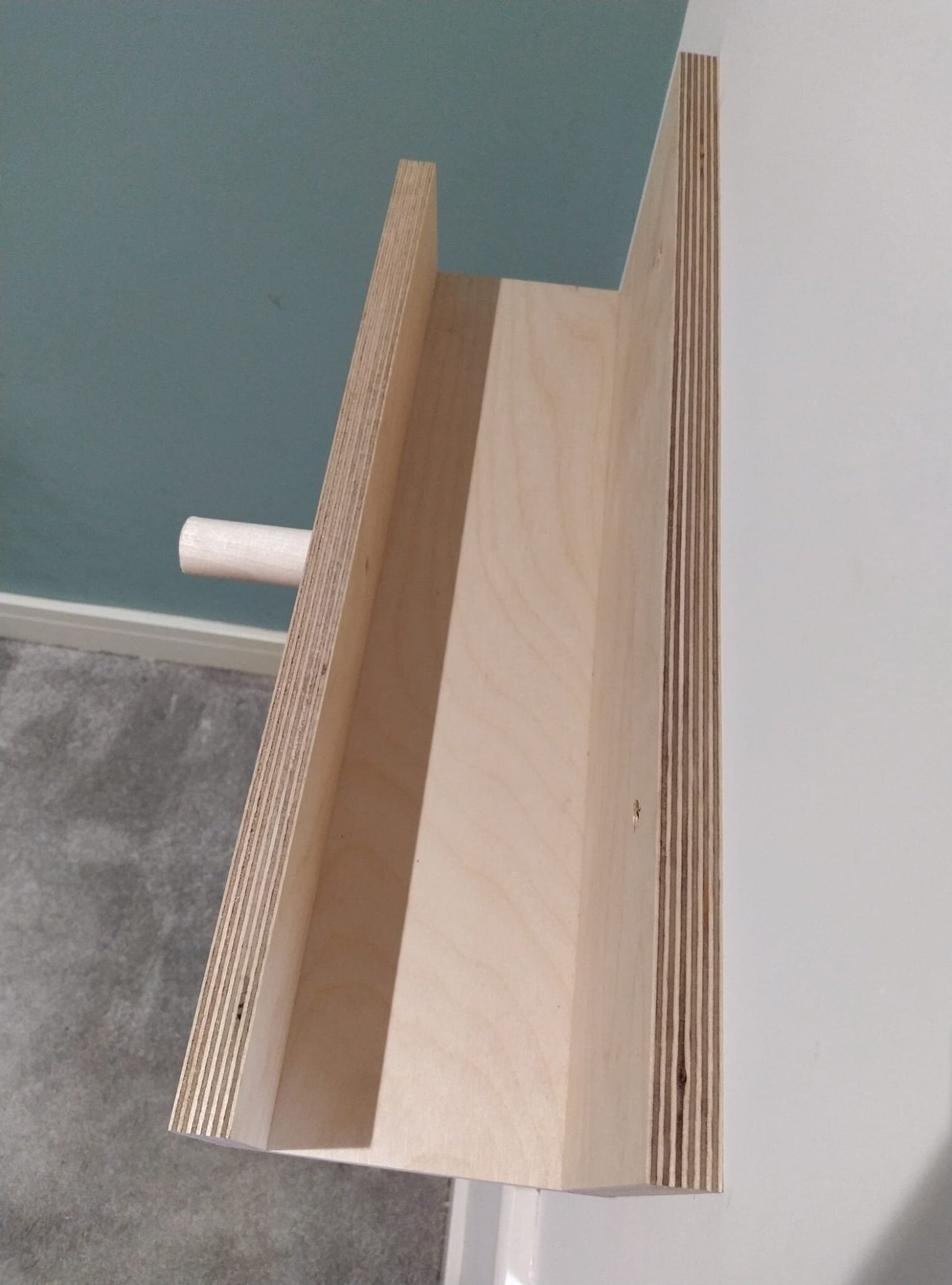 Nintendo Switch wall mounted shelf and hook birch plywood gaming customisable