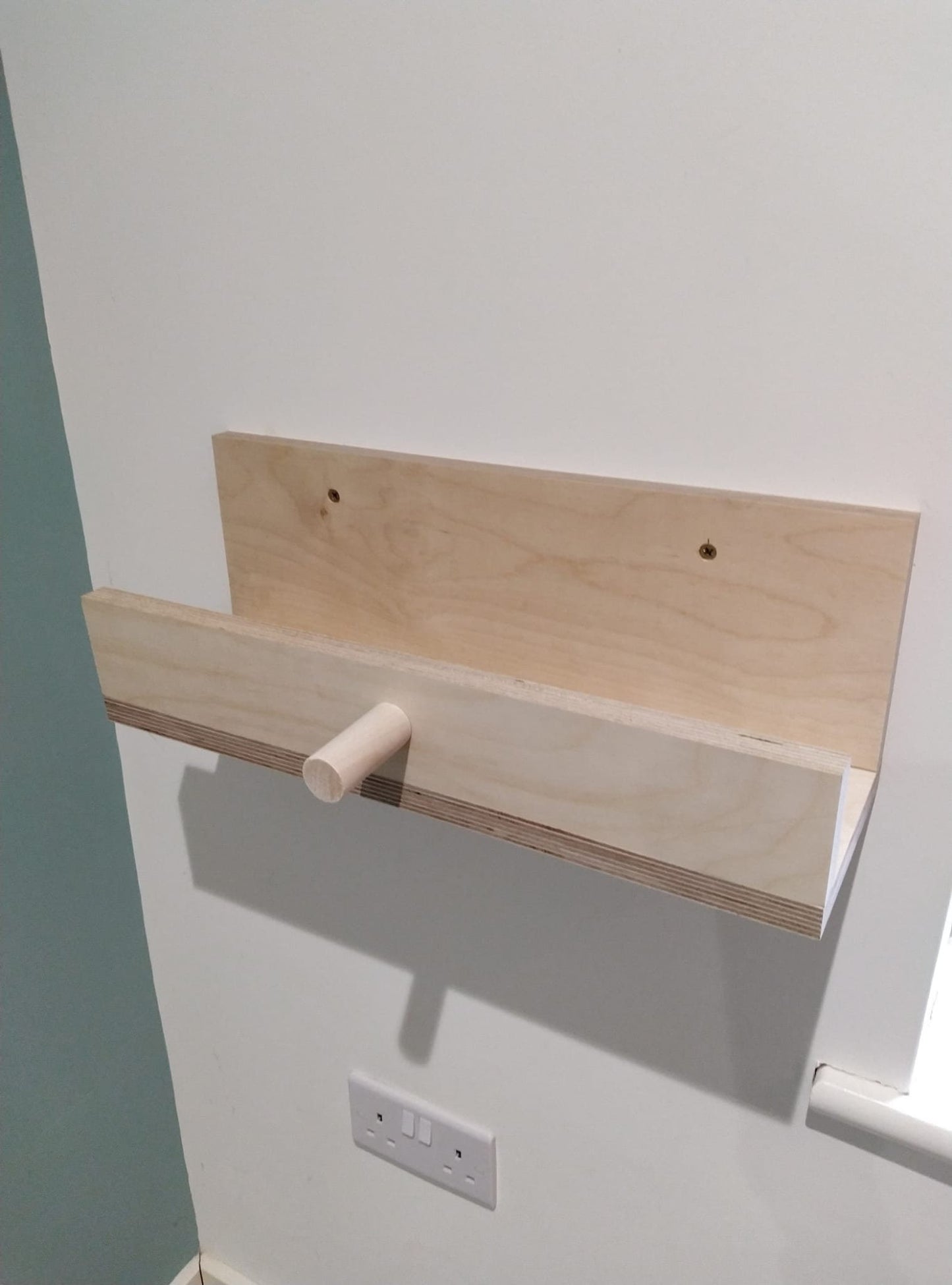 Nintendo Switch wall mounted shelf and hook birch plywood gaming customisable