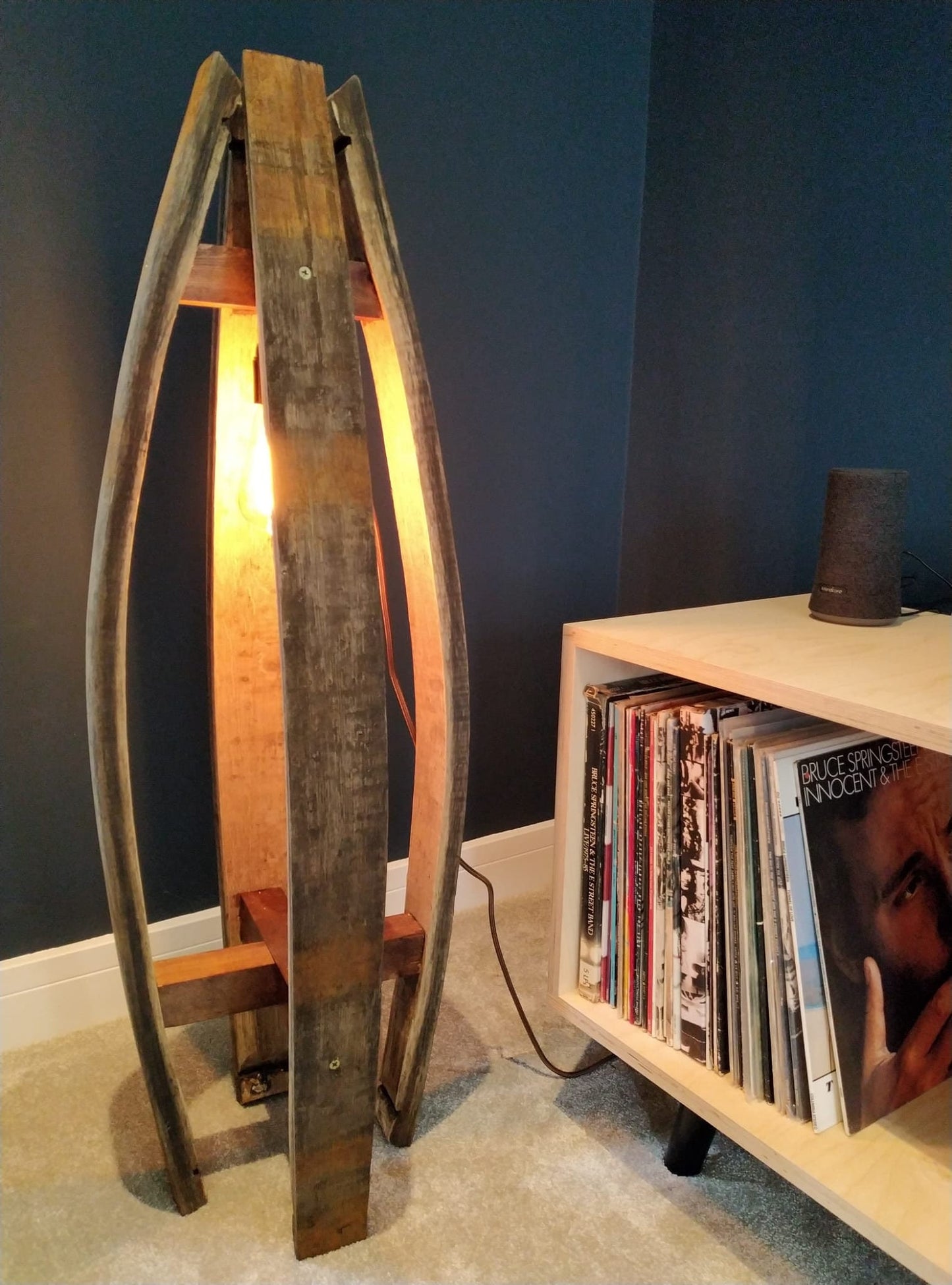 Whisky barrel 4 stave floor lamp handmade in the UK